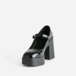 Babies TEXTO Noire Vernie à Plateforme -Caprices Chaussures Boutique WWWERM 10383960023 2