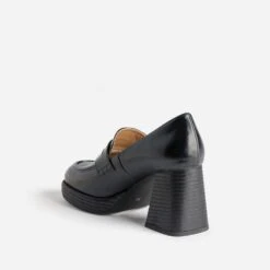 Mocassin Noir à Talon Et Plateforme -Caprices Chaussures Boutique WWWERM 10383960058 3