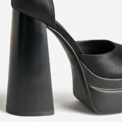 Babies Noire Satiné à Maxi Plateforme -Caprices Chaussures Boutique WWWERM 10383960074 5