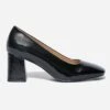 Escarpin Noir Verni à Bout Carré -Caprices Chaussures Boutique WWWERM 10383960773 0