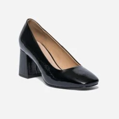Escarpin Noir Verni à Bout Carré 9 Escarpin Noir Verni à Bout Carré -Caprices Chaussures Boutique WWWERM 10383960773 1