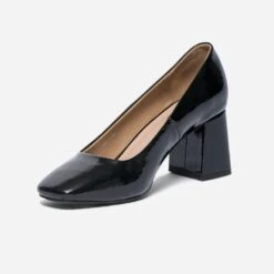 Escarpin Noir Verni à Bout Carré 10 Escarpin Noir Verni à Bout Carré -Caprices Chaussures Boutique WWWERM 10383960773 2