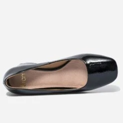 Escarpin Noir Verni à Bout Carré 12 Escarpin Noir Verni à Bout Carré -Caprices Chaussures Boutique WWWERM 10383960773 4