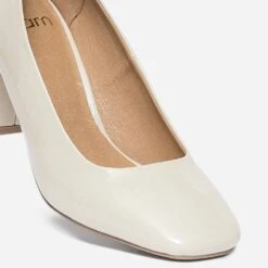 Escarpin écru Verni à Bout Carré -Caprices Chaussures Boutique WWWERM 10383960775 5