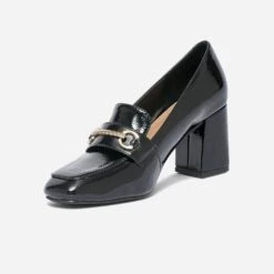Mocassin à Talon Noir Verni -Caprices Chaussures Boutique WWWERM 10383960783 2