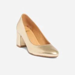 Escarpin Doré En Cuir -Caprices Chaussures Boutique WWWERM 10383990073 1