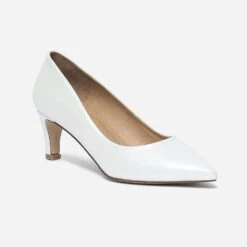 Escarpin Blanc Nacré En Cuir -Caprices Chaussures Boutique WWWERM 10383990075 1