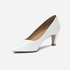Escarpin Blanc Nacré En Cuir -Caprices Chaussures Boutique WWWERM 10383990075 2