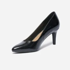 Escarpin Noir Verni à Bout Pointu -Caprices Chaussures Boutique WWWERM 10383990076 2