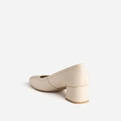 Escarpin Beige Clair En Cuir -Caprices Chaussures Boutique WWWERM 10383990085 3