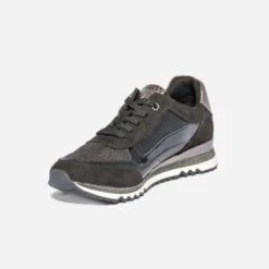 Tennis MARCO TOZZI Noire Et Gris Foncé Métallisé -Caprices Chaussures Boutique WWWERM 10384320021 2