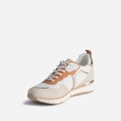 Tennis TEXTO Blanche, Beige, Terracotta Et Or -Caprices Chaussures Boutique WWWERM 10384320030 2