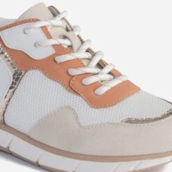 Tennis TEXTO Blanche, Beige, Terracotta Et Or -Caprices Chaussures Boutique WWWERM 10384320030 5