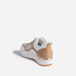Tennis TEXTO Blanche, Camel, Dorée -Caprices Chaussures Boutique WWWERM 10384320033 3