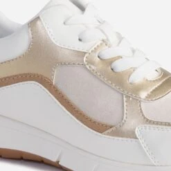 Tennis TEXTO Blanche, Camel, Dorée -Caprices Chaussures Boutique WWWERM 10384320033 5