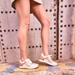 Tennis TEXTO Blanche, Camel, Dorée -Caprices Chaussures Boutique WWWERM 10384320033 8