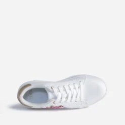 Tennis TEXTO Blanche Brodée Fleurs Roses -Caprices Chaussures Boutique WWWERM 10384320038 4