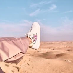 Tennis TEXTO Blanche Brodée Fleurs Roses -Caprices Chaussures Boutique WWWERM 10384320038 8