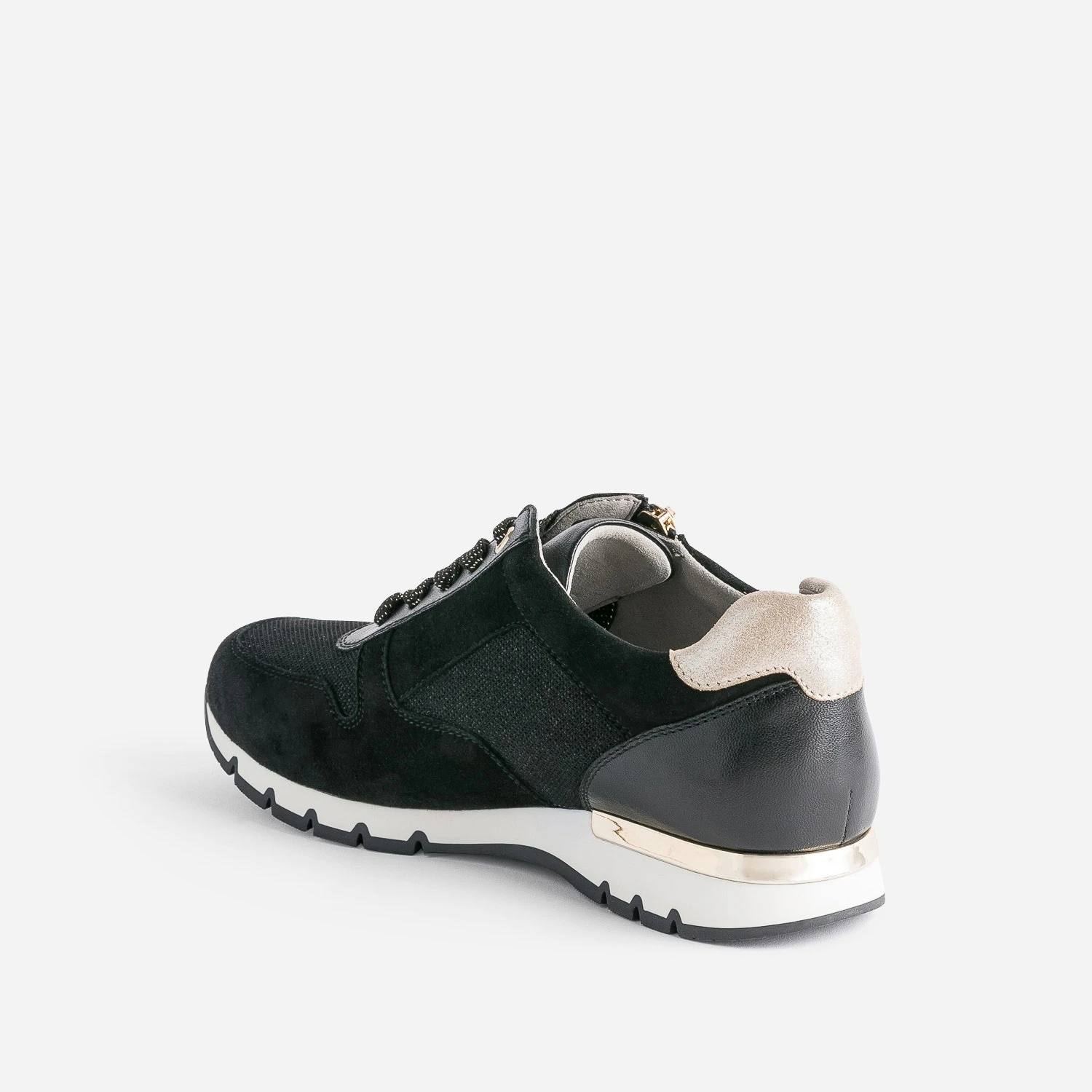 Tennis CAPRICE Noire En Cuir Et Textile Pailleté 6 Tennis CAPRICE Noire En Cuir Et Textile Pailleté – Image 4