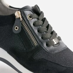 Tennis CAPRICE Noire En Cuir Et Textile Pailleté 13 Tennis CAPRICE Noire En Cuir Et Textile Pailleté -Caprices Chaussures Boutique WWWERM 10384320049 5