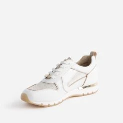 Tennis CAPRICE Blanche En Cuir Et Mesh -Caprices Chaussures Boutique WWWERM 10384320054 2