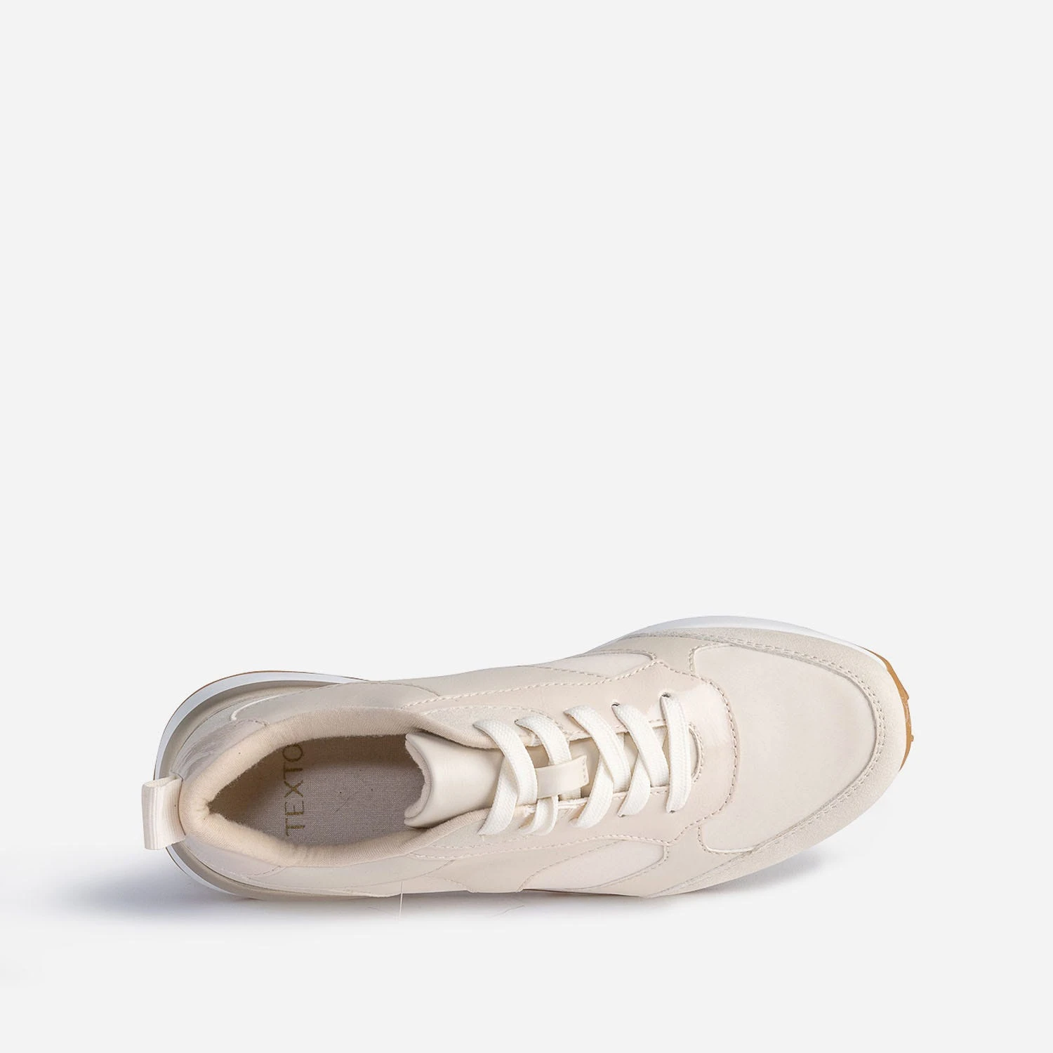 Tennis TEXTO Beige à Détails Vernis 7 Tennis TEXTO Beige à Détails Vernis – Image 5