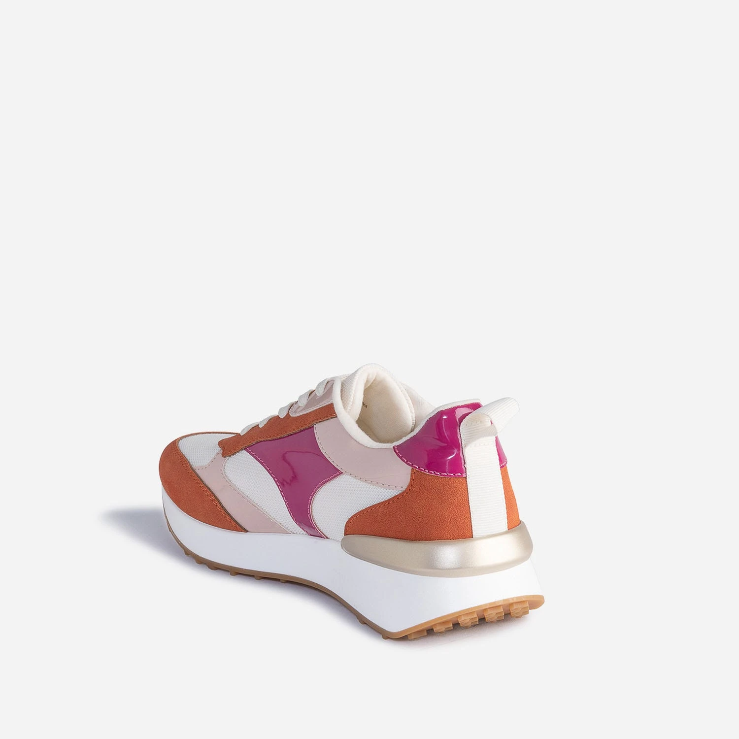 Tennis TEXTO Beige Et Terracotta à Détails Vernis Roses 6 Tennis TEXTO Beige Et Terracotta à Détails Vernis Roses – Image 4