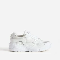 Tennis TEXTO écrue Et Argent à Semelle épaisse