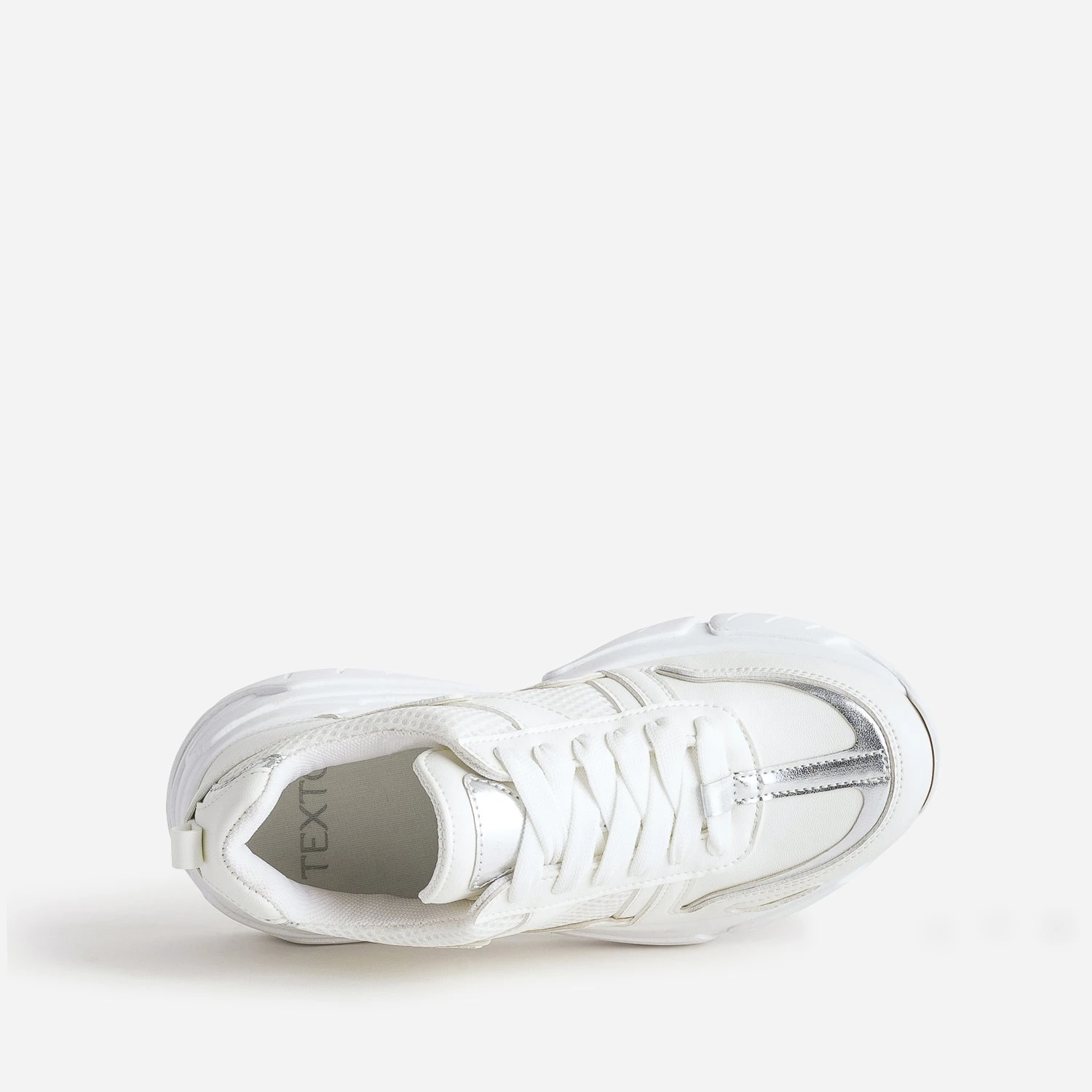 Tennis TEXTO écrue Et Argent à Semelle épaisse 7 Tennis TEXTO écrue Et Argent à Semelle épaisse – Image 5