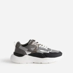 Tennis TEXTO Noire, Grise Et Argentée