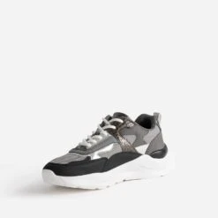 Tennis TEXTO Noire, Grise Et Argentée -Caprices Chaussures Boutique WWWERM 10384320202 2