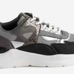 Tennis TEXTO Noire, Grise Et Argentée -Caprices Chaussures Boutique WWWERM 10384320202 5