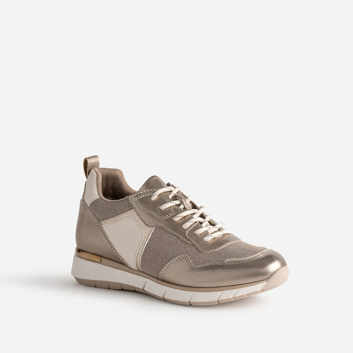 Tennis TEXTO Bronze, Or Et écrue Multi Matières 4 Tennis TEXTO Bronze, Or Et écrue Multi Matières – Image 2