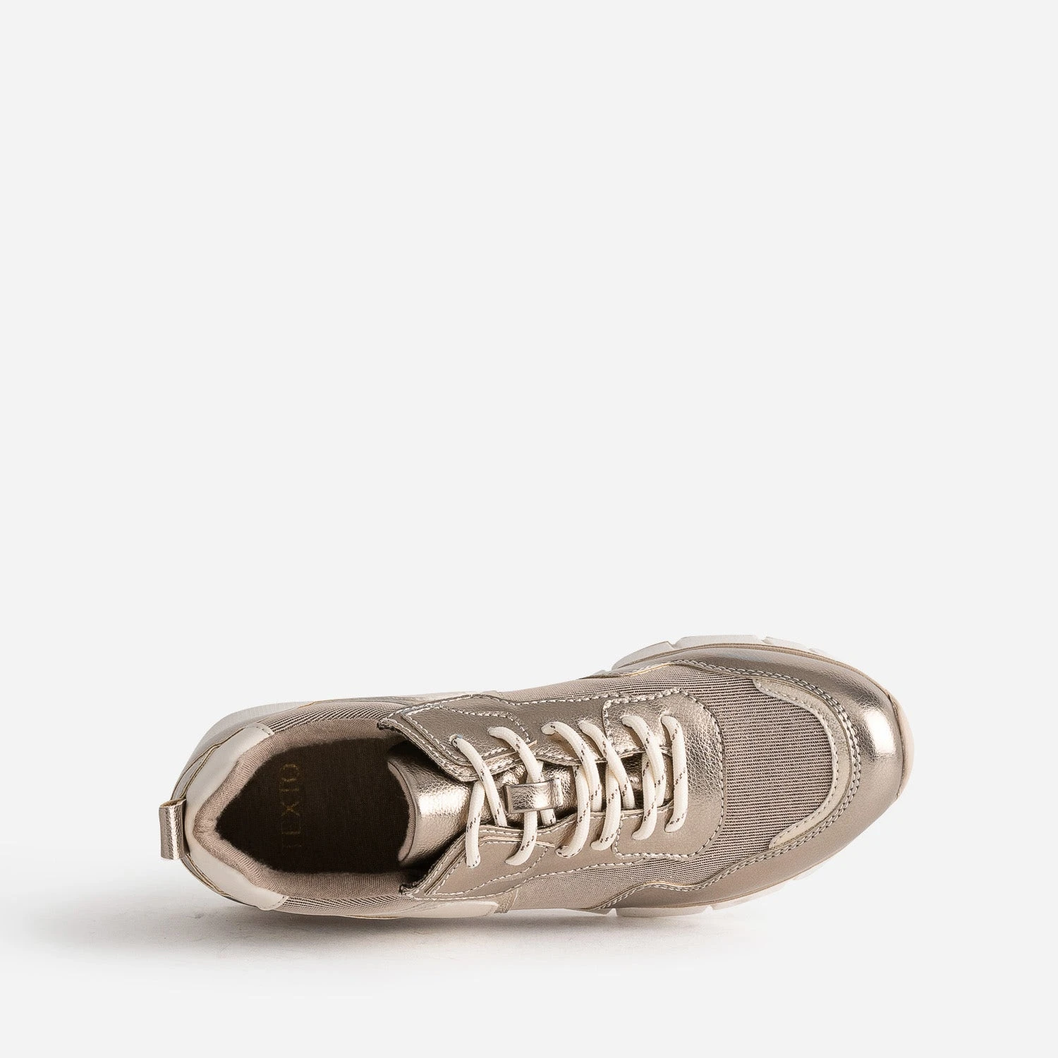 Tennis TEXTO Bronze, Or Et écrue Multi Matières 7 Tennis TEXTO Bronze, Or Et écrue Multi Matières – Image 5