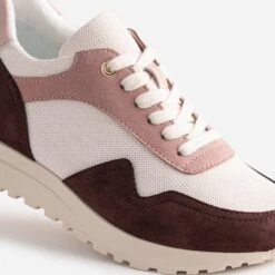 Tennis TEXTO Bordeaux, écru Et Rose -Caprices Chaussures Boutique WWWERM 10384320224 5