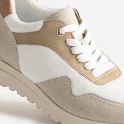 Tennis TEXTO Blanche, Beige Et Camel -Caprices Chaussures Boutique WWWERM 10384320231 5