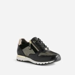 Tennis CAPRICE Noire Et Dorée -Caprices Chaussures Boutique WWWERM 10384320242 1