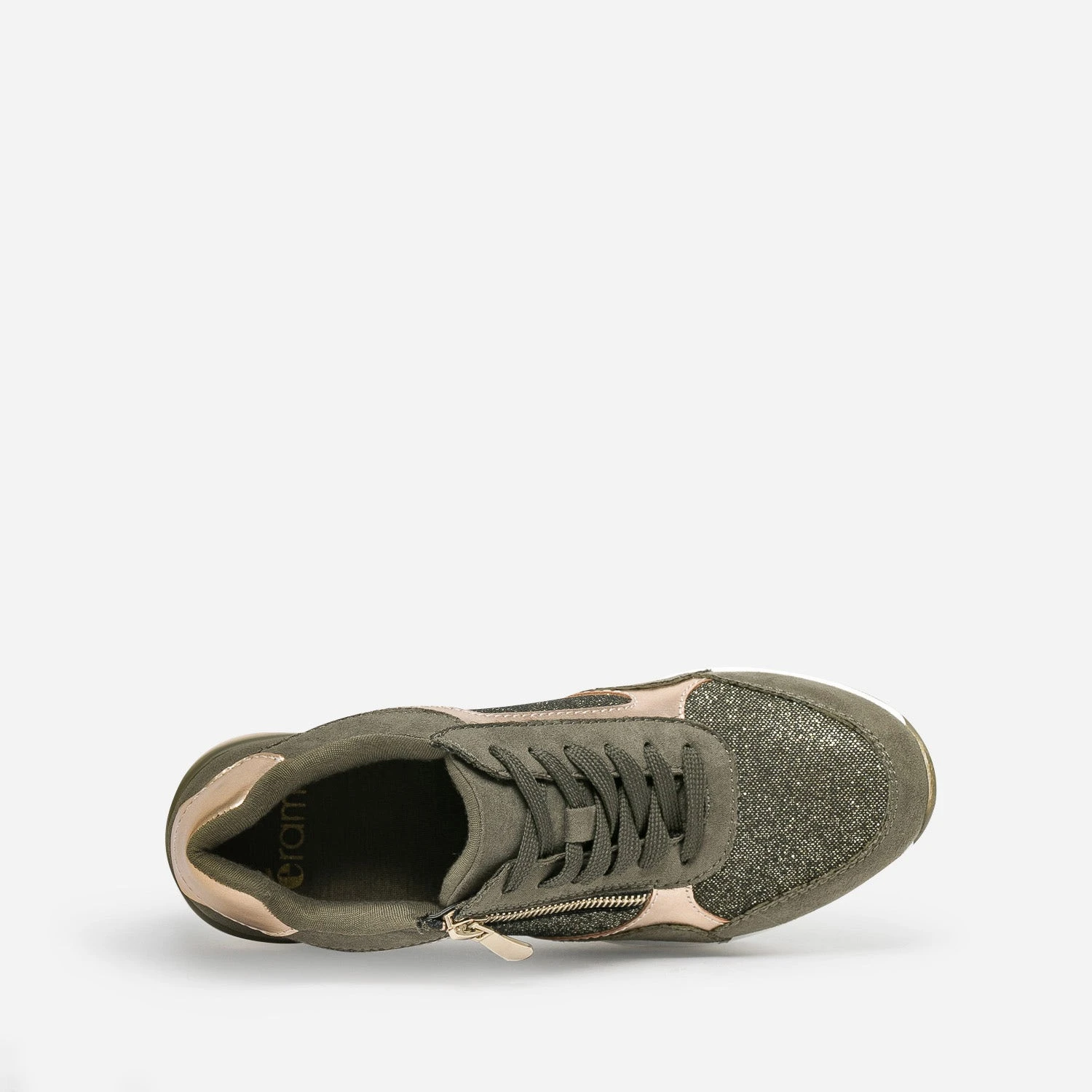 Tennis Compensée Kaki Détails Dorés 7 Tennis Compensée Kaki Détails Dorés – Image 5