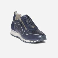 Tennis CAPRICE Bleu Marine Métallisé Perforé -Caprices Chaussures Boutique WWWERM 10384320774 1