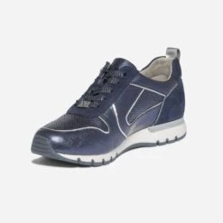 Tennis CAPRICE Bleu Marine Métallisé Perforé -Caprices Chaussures Boutique WWWERM 10384320774 2