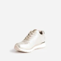 Tennis Beige Doré Perforée -Caprices Chaussures Boutique WWWERM 10384320855 2