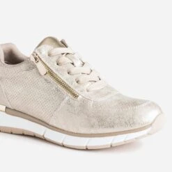 Tennis Beige Doré Perforée -Caprices Chaussures Boutique WWWERM 10384320855 5
