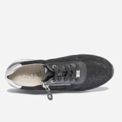 Tennis CAPRICE Noire En Cuir Velours à Strass -Caprices Chaussures Boutique WWWERM 10384320946 4