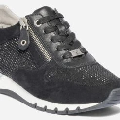 Tennis CAPRICE Noire En Cuir Velours à Strass -Caprices Chaussures Boutique WWWERM 10384320946 5