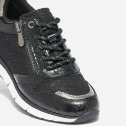 Tennis Noire Et Bronze Bi Matière -Caprices Chaussures Boutique WWWERM 10384320966 5