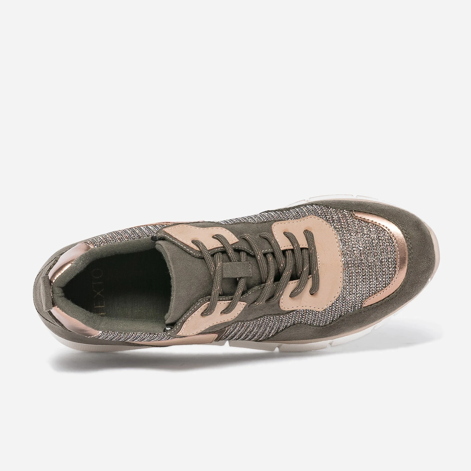 Tennis TEXTO Kaki Et Beige Mix Matière 7 Tennis TEXTO Kaki Et Beige Mix Matière – Image 5