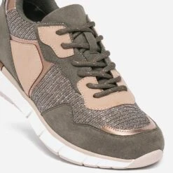 Tennis TEXTO Kaki Et Beige Mix Matière 13 Tennis TEXTO Kaki Et Beige Mix Matière -Caprices Chaussures Boutique WWWERM 10384320967 5