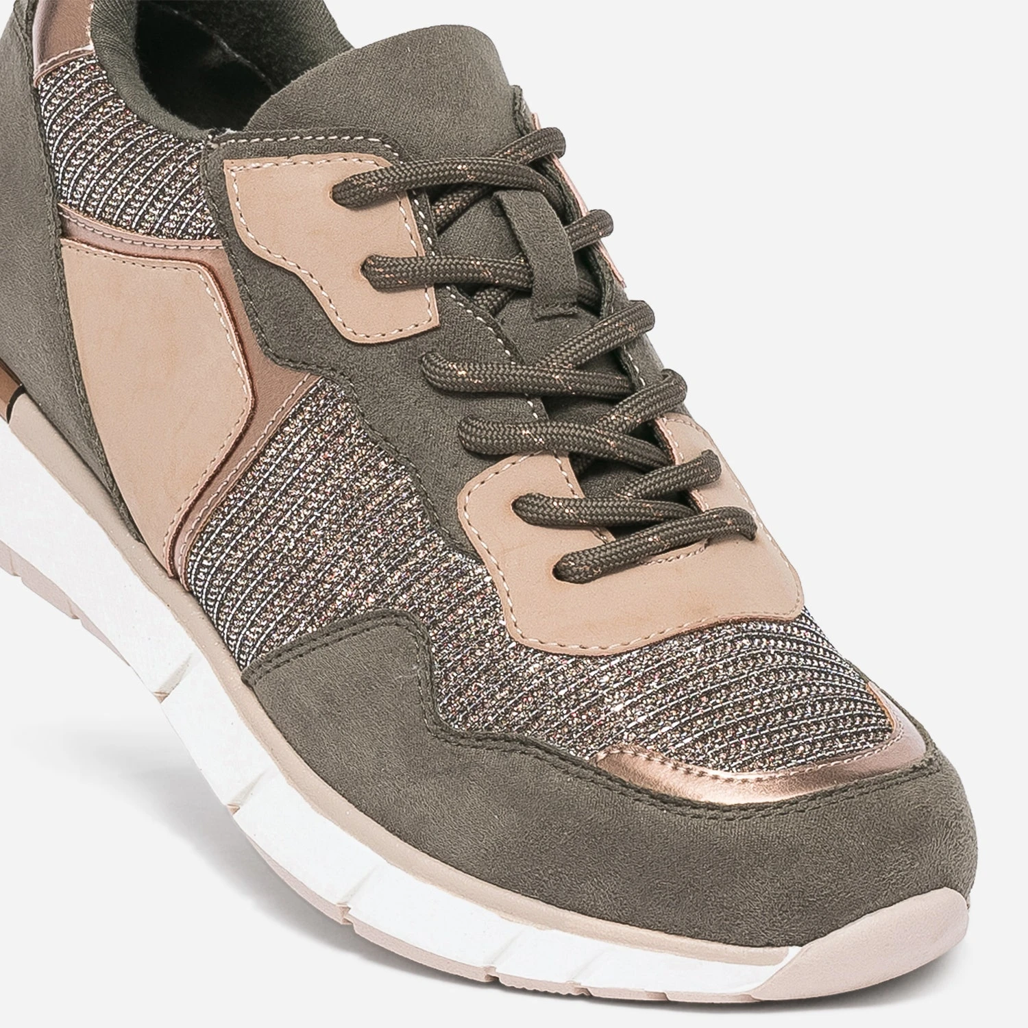 Tennis TEXTO Kaki Et Beige Mix Matière 8 Tennis TEXTO Kaki Et Beige Mix Matière – Image 6