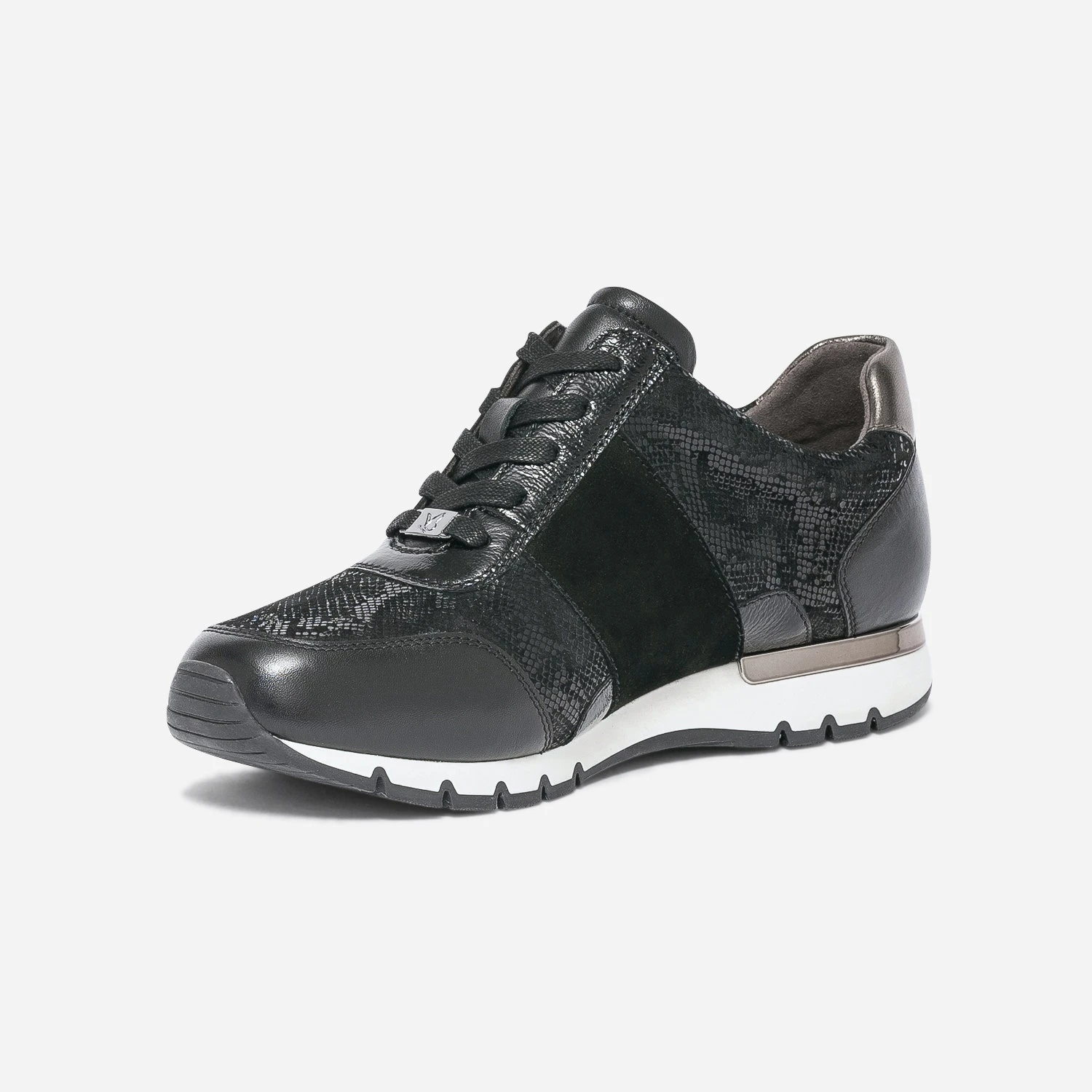 Tennis CAPRICE Noire Et Effet Python En Cuir 5 Tennis CAPRICE Noire Et Effet Python En Cuir – Image 3