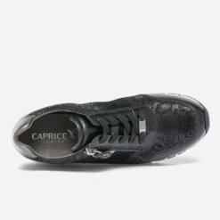 Tennis CAPRICE Noire Et Effet Python En Cuir 12 Tennis CAPRICE Noire Et Effet Python En Cuir -Caprices Chaussures Boutique WWWERM 10384320972 4